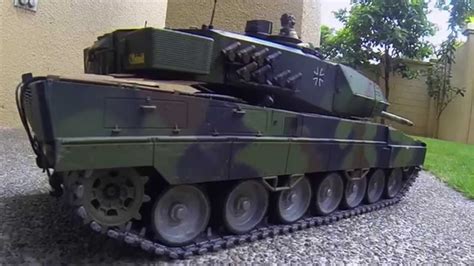 Rc Tank Leopard 2a6 With Mato Metal Tracks With Rubber Pads Performance