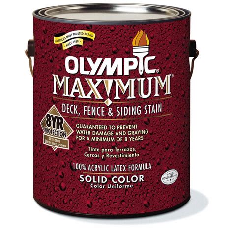 Olympic 1 Gallon Oxford Brown Solid Exterior Stain In The Exterior