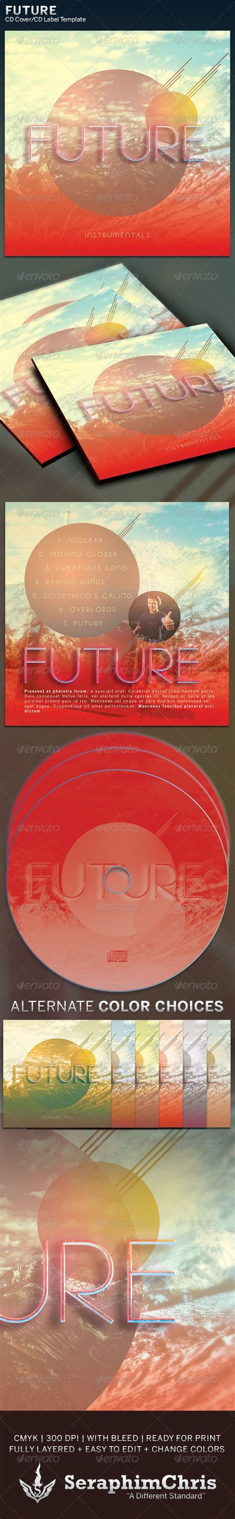 Future Cd Cover Artwork Template By Seraphimchris Graphicriver