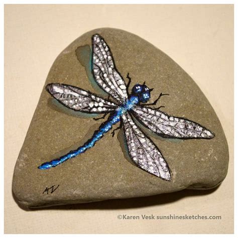 Dragonfly Dragonfly Painting Painted Rocks Rock Painting Ideas Easy