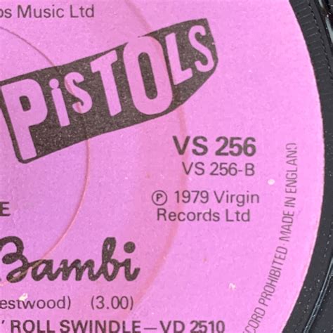 sex pistols silly thing who killed bambi 7 vinyl virgin vs 256 virgin vs256 1979 etsy