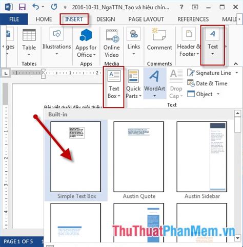 Create And Edit Text Boxes In Word