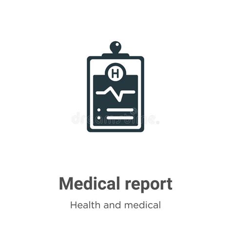 Medical Report Vector Icon On White Background Flat Vector Medical