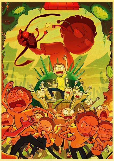 Cool Morty Smith Retro Poster Rick And Morty Poster Rick I Morty