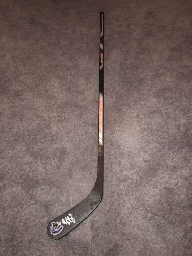 brock boeser signed autographed vancouver canucks logo hockey stick coa ebay