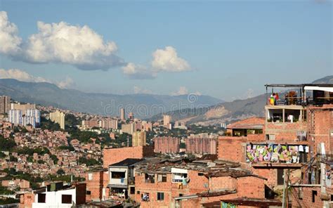 View From Comuna 13 San Javier Neighborhood Medellin Antioquia