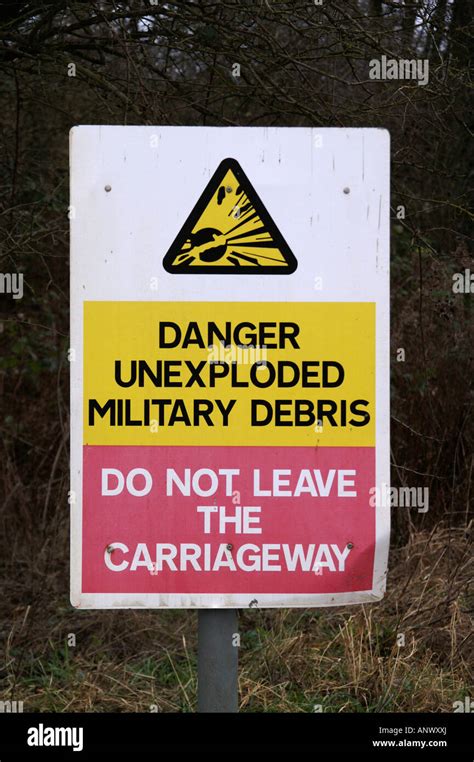 Warning Sign At The Army Traing Ground Imber Village Salisbury Plain