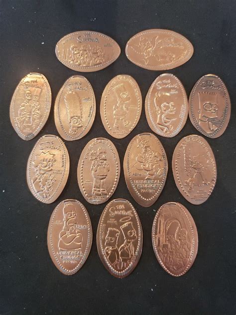 The Simpsons 14 Elongated Pressed Pennies Most Retired Fun Group Of