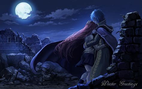 Anime Series Characters Fairy Tail Girl Blue Hair Cloak Crying