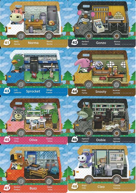Tap amiibo / amiibo card above r stick Scans of All 50 New Animal Crossing: New Leaf amiibo Cards | Mon Amiibo.com