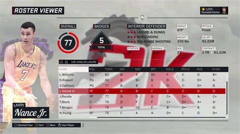 Nba 2k17 All Rosters Grades And Ratings As Of 122116 Youtube