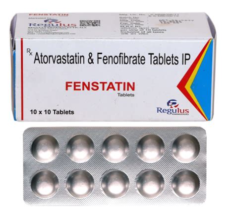 Fenstatin Atorvastatin 10mg Fenofibrate 160mg Tablet 10 10