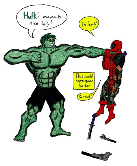 Hulk Beating Deadpool By The Primal Clark On Deviantart