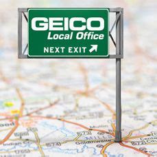 GEICO auto insurance agents as shown by GEICO-branded pin ...