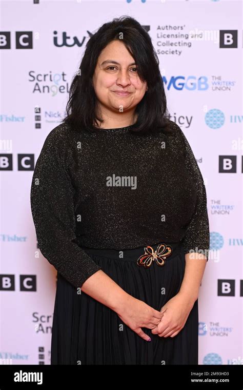 london uk 16 january 2023 nessah muthy attending the 2023 writers guild of great britain
