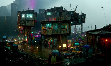 Artstation Random Cyberpunk Slums And Favelas