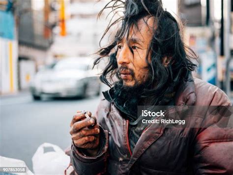Homeless Man In Tokyo Japan Stock Photo Download Image Now