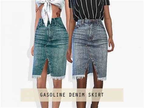 Sims 4 Cc Best Denim Dresses And Denim Skirts All Free Fandomspot