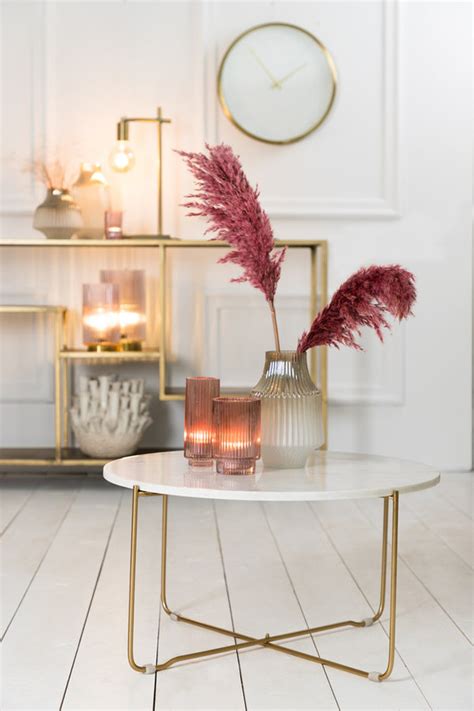Sie erhalten einen couchtisch aus holz. Couchtisch Marmor Weiß/Gold - Dekovilla