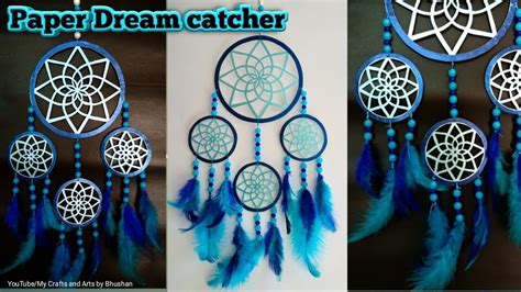 How To Make A Paper Dream Catcher For Wall Hanging Decoration Youtube