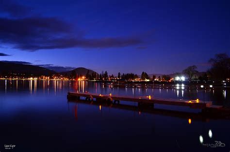 Calm Night Skaha Lake 02 21 2014 Photograph By Guy Hoffman Fine Art