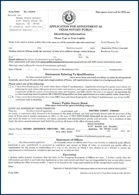 Texas Notary Public Sample Forms Form Resume Examples NO BJ B D