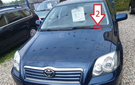 For vehicles older than 1998. Toyota Avensis (2003-2006) - Where is VIN Number | Find Chassis Number