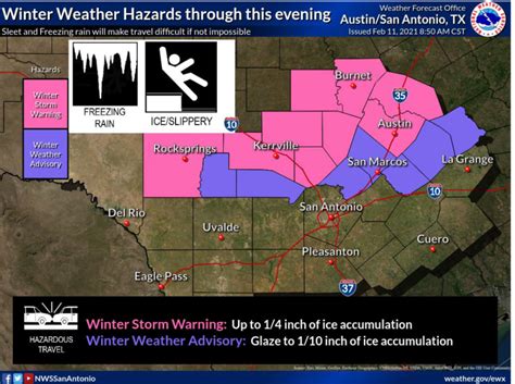 Winter Weather Advisory Issued For Hays County Hays County
