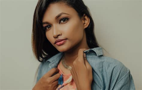 Wallpaper Girl Eyes Smile Beautiful Model Lips Face Hair Brunette Pose Indian Actress