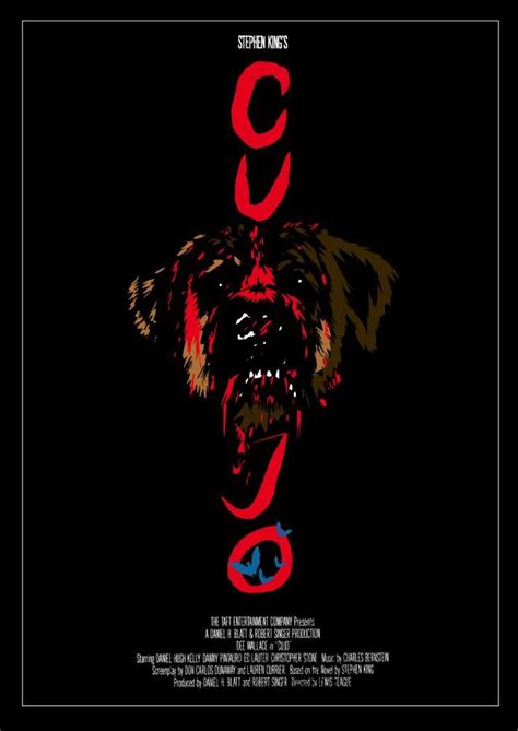 Cujo By Marc Ewert Stephen King Novels Horror Movie Posters Stephen