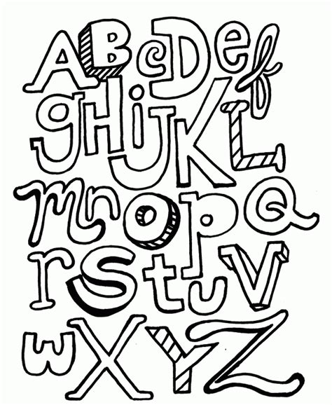 Free Printable Alphabet Coloring Pages A Z Coloring Home