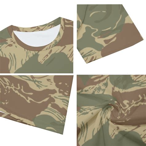 Rhodesian Brushstroke Camouflage V1 O Neck T Shirt 190gsm Cotton