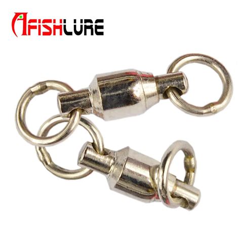 10 Sizes Stainless Steel Fishing Heavy Duty Ball Bearing Swivel With