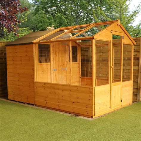 10 X 6 Windsor Traditional Shiplap Wooden Apex Greenhouse Combi Shed