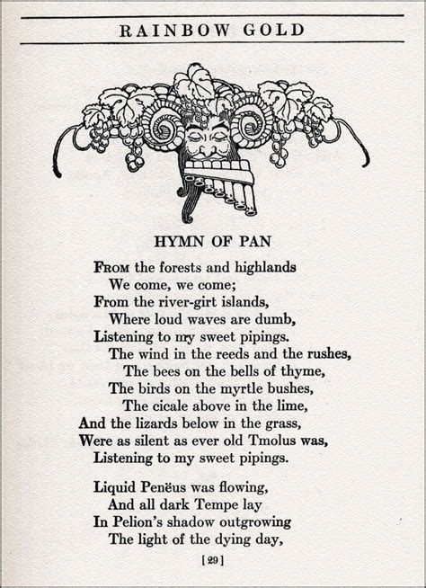 Hymn To Pan By Percy Bysshe Shelley Illustration By Dugald Walker Pt