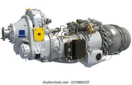 Turboprop Aircraft Engine 3d Rendering Stock Illustration 2174885237