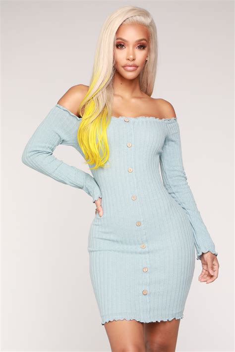 jacklyn off shoulder mini dress light blue dresses fashion nova