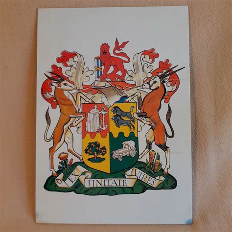 Posters Old Print Of South African Coat Of Arms 1932 To 2000 Was Sold