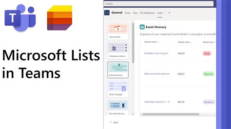 How To Use Microsoft Lists In Teams Youtube