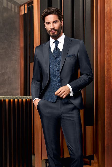 Dark Blue 3 Piece Wedding Suit Tom Murphys Formal And Menswear