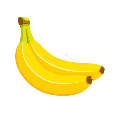 Beautiful Bananas In Cartoon Style Stock Vector Illustration Of Single Vector 283257565
