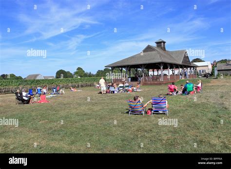 Entertainment At The Outdoor Pavilion Of Pindar Winery And Vineyards