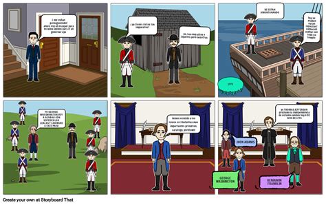 Historieta Independencia De Estados Unidos Storyboard