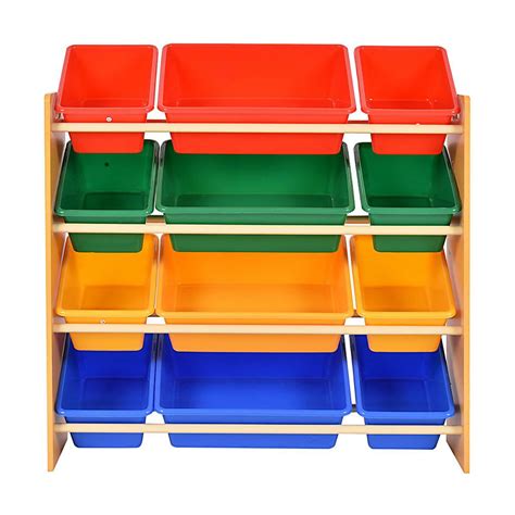 Sortwise Kids Toy Storage Organizer 12 Plastic Bins Kids Bedroom