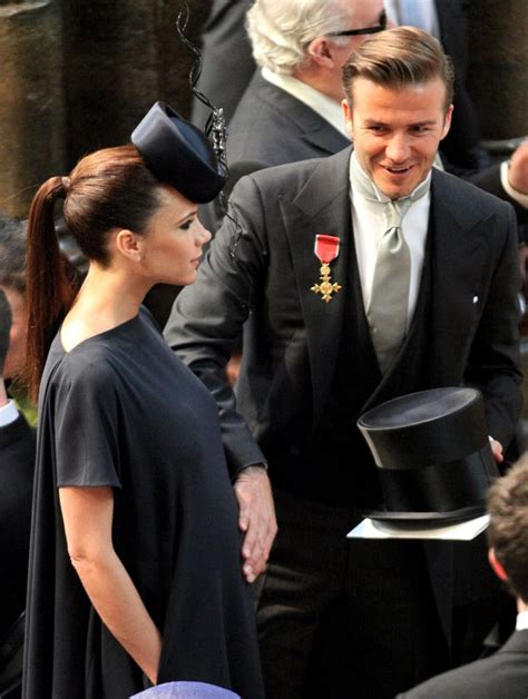 David Put A Hand On Victoria S Pregnant Belly At The Royal Wedding Of