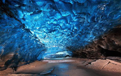 Nature Landscape Ice Cave Wallpapers Hd Desktop And