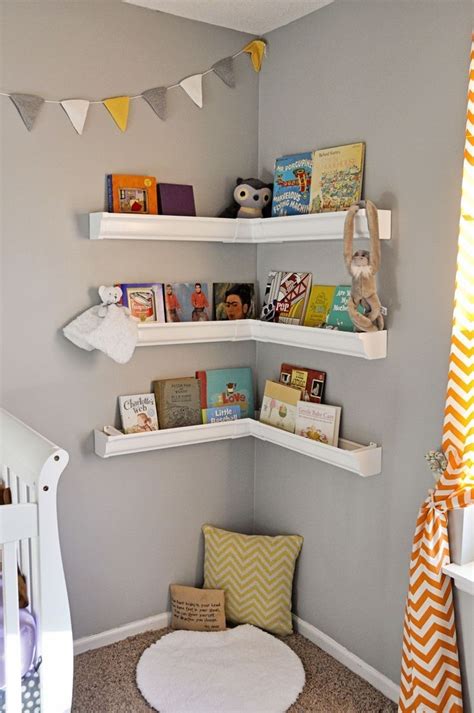 Cat shaped kids room walls shelves is nice choice because there is no child that doesn't love cats and dogs. White Wall Shelves For Kids Room Design | Baby nursery ...