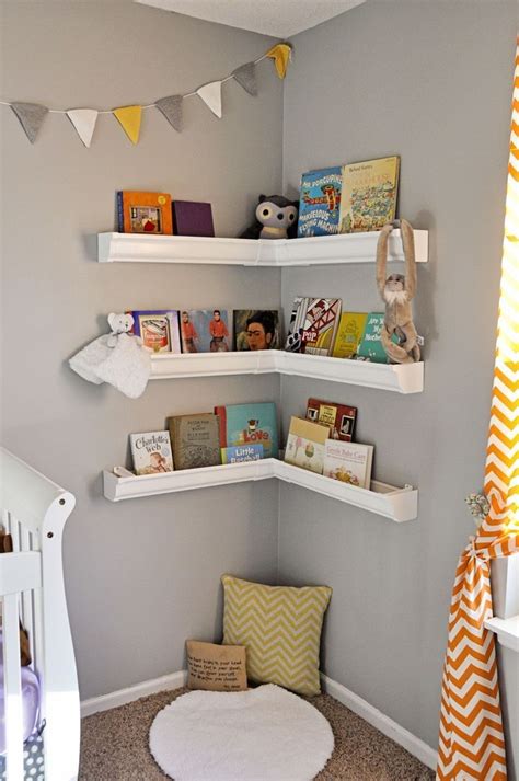 The bed cushions, from neptune. White Wall Shelves For Kids Room Design | Baby nursery ...