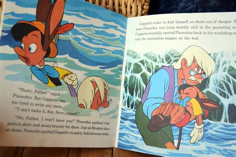 Walt Disneys Story Of Pinocchiosee Hear Read Book24 Etsy
