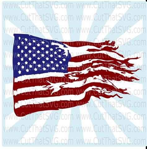 Distressed Flag Svg Tattered Flag Svg Torn Flag Svg Etsy